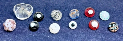 12 Glass Swirlback Buttons-Paperweight, Berry Shape, Clear - Image 1 of 4