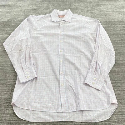 Thomas Pink Shirt Mens 16.5/35 White Blue Red Check Dress Jermyn Street Ireland - Image 1 of 4