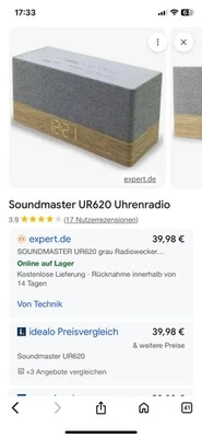 SOUNDMASTER UR620 grau Radiowecker #35880019 - Bild 1 von 2