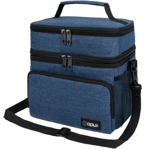 Insulated Lunch Bag for Men Women, Large Dual Compartment Cooler Bag, Soft Tw... - Picture 1 of 8