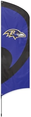 Baltimore Ravens Equipo Alto Bandera Tailgating Bandera Kit 8.5 x 2.5 pies con Poste Foto 1 de 2