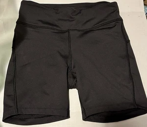 Outdoor Voices Damen Freizeit Biker Shorts schwarz hohe Taille Aufwärmen Größe: Small - Bild 1 von 5