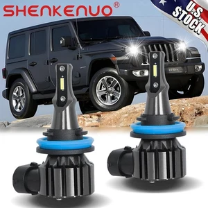 H11 LED for Jeep Wrangler JK/JL 6000K Dustproof - Picture 1 of 9