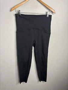 Spanx Leggings Womens Large Black High Waist Maternity Over Belly Panel Shaping - Picture 1 of 8