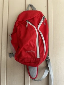 Eddie Bauer Zip Daypack Crossbody Sling Rucksack Gepäck Tasche Nylon Mesh Rot - Bild 1 von 2