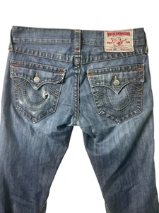 True Religion Joey Jeans Uomo 31x33 Distressed Svasato Vintage Y2K Made in USA - Foto 1 di 13