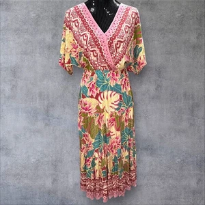 Anthropologie Fig & Flower Small Maxikleid Blumen fließend mehrfarbig Estilo - Bild 1 von 16