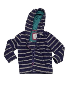 Mini Boden 3-4 Year Purple Stripe Fleece Jacket Girls - Picture 1 of 4