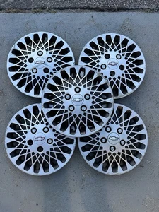 5 Chevy Celebrity Lumina APV  Van 14” Wheel Covers Hubcaps OEM 14073755 Damaged - Picture 1 of 18