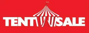 3ft x 8ft Red Tent Sale (whtrd) Vinyl Banner -Alt to Banner Flag 3'x8' (0062) - Picture 1 of 1