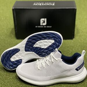 FootJoy FJ Flex XP Spikeless Golf Shoes 56250 White 8.5 Medium (D) New #83364