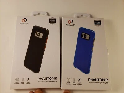 Funda Nimbus 9 Phantom 2 Patrón Hexa para Galaxy S8 en Negro con Botones Rojos Foto 1 de 2