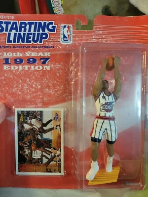 Figura con tarjeta de Charles Barkley Houston Rockets edición inicial 1997 Foto 1 de 2