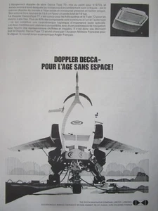 10/1968 PUB DECCA DOPPLER TYPE 72 SEPECAT JAGUAR ORIGINAL FRENCH AD - Imagen 1 de 1