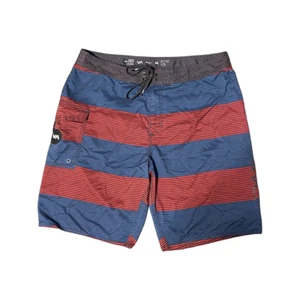 Pantaloncini da tavola a righe RVCA da uomo multicolore taglia 36 - Foto 1 di 8