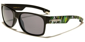 Gafas de sol Biohazard BZ6622403 retro lente de humo plano negro verde marco E5 - Imagen 1 de 1