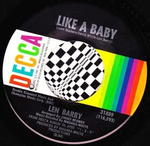 Len Barry 45 RPM - Like A Baby / Happiness (1966) - Picture 1 of 2