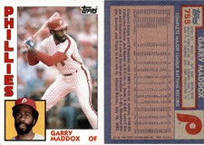Garry Maddox 1984 Topps Baseball Card 755  Philadelphia Phillies