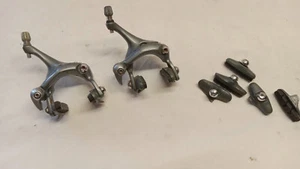 Vintage Shimano 600 Ultegra BR-6403 Brake Caliper Set Tri Color Recessed + 5 pad - Picture 1 of 4