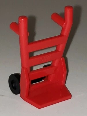 LEGO City Piece Part Minifigure Accessory Red Dolly Hand Truck Handtruck Cart! - Image 1 of 4
