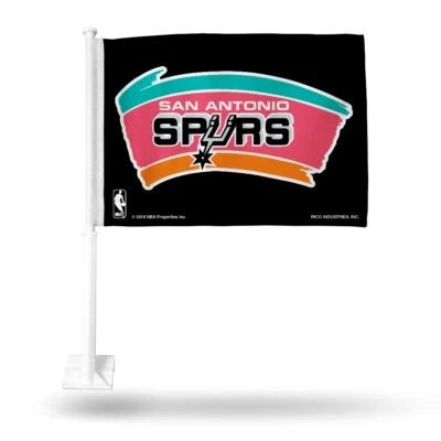 San Antonio Spurs NBA Licensed 11X14 Window Mount 2-Sided Car Flag - Image 1 of 4