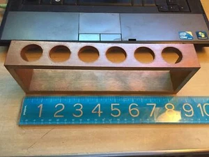 Holz Mikroskop Box Regal Objektiv 6 Löcher Teil hoch AO Leitz Zeiss 8,62" - Bild 1 von 9