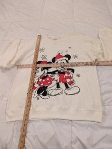 Neu ohne Etikett Disney Mickey & Minnie Weihnachtssweatshirt - Größe L - Bild 1 von 2