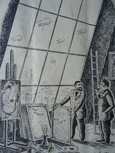 Impresión original 1942 artista de la Segunda Guerra Mundial y regulaciones de apagón - globo bombardero - Imagen 1 de 2