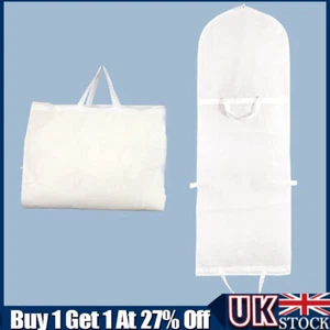 Breathable 72" Long Wedding Dress Cover Prom Bridal Gown Garment Storage Zip Bag - Picture 1 of 15