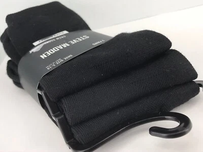 女士梅西百货 STEVE MADDEN 大胆黑色船袜,3 双,25 美元 MSRP 🎒 — 第 1/4 张图片