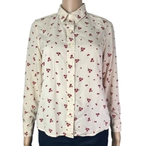 Camisa clásica para mujer Levis con botones Esther estampado floral de llama talla pequeña - Imagen 1 de 11