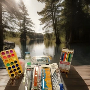 Vintage Lot Artist Pastels Paints Pencils NOS & Used. Derwent Koh i Noor Chalk - Picture 1 of 13