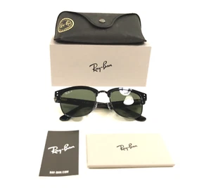 Ray-Ban Sunglasses RBR0504S CLUBMASTER REVERSE 6783/9A Black w/ Green Polarized - Picture 1 of 15