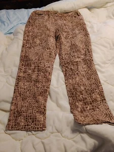 Ruby Rd Women's Pants Snake Skin Print Size 14 Preowned - Picture 1 of 7