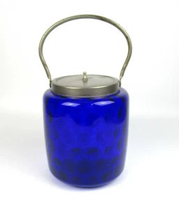 Schöne Dose aus Glas & Metall Eiseimer ? Keksdose ? Art Deco ? Biscuit Jar - Picture 1 of 5