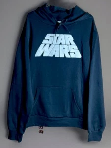 Star Wars Sweater Adult Medium Black White Logo Hoodie Sweatshirt Pullover Mens - Picture 1 of 7