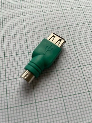 COMPUTER GENDER CHANGER  (USB  FEMALE to PS2 ROUND MOUSE / KEYBOARD) - Image 1 of 4