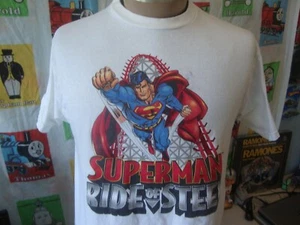 Camiseta de colección Superman Ride of Steel Six Flags 1999 DC Comics montaña rusa M - Imagen 1 de 6