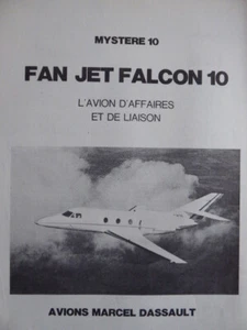 1973-80 PUB AVIONS MARCEL DASSAULT MYSTERE 10 FAN JET FALCON 10 BIZJET FRENCH AD - Picture 1 of 1