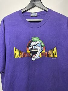 Vintage Joker Batman Tee Shirt 2002 Animated Mens XL Purple Cartoon