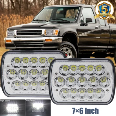 Pair For Toyota Pickup 1982-1995 Hardbody Truck 7x6" LED Headlights High/Lo Beam Foto 1 de 4
