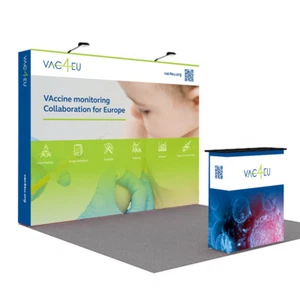 10ft X 8ft Straight RPL Pop Up Display Trade Show Stand Displays Booth Backdrop - Picture 1 of 7