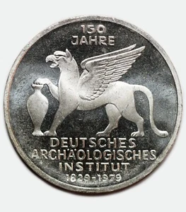 Germany silver coin – 5 Deutsche Mark, German Archaeological Institute, 1979 J - Picture 1 of 3