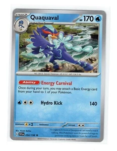Pokemon Scarlatto e Viola NON Holo Raro Quaquaval - 054/198 - ESCLUSIVO MAZZO - Foto 1 di 1