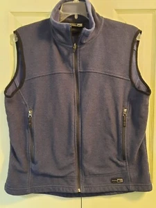 REI Fleece Vest Womens Large Blue Full Zip Hiking Outdoors Athletic - Picture 1 of 10