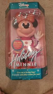 Vintage 1991 Mattel Disney MINNIE MOUSE HOLIDAY SPECIAL EDITION Light/Music NRFB