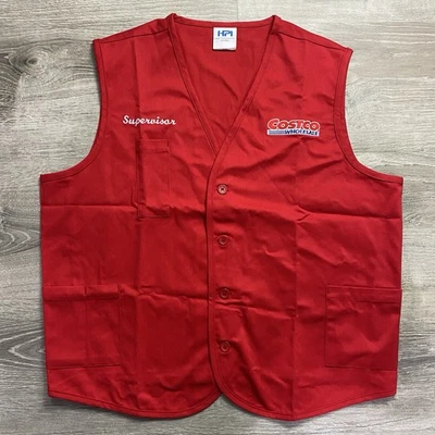 Costco Employee Supervisor HPI Direct Red Uniform Vest with Pockets Size Medium - Image 1 of 4