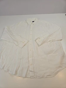 Brooks Brothers Hemd Herren 3XLT Weiß Leinen Button Down Langarm Big Tall - Bild 1 von 9