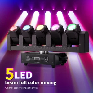 PAIDUN 5 Head LED RGBW Beam Moving Head Stage Light Bar DMX512 Disco Party Show - Picture 1 of 7