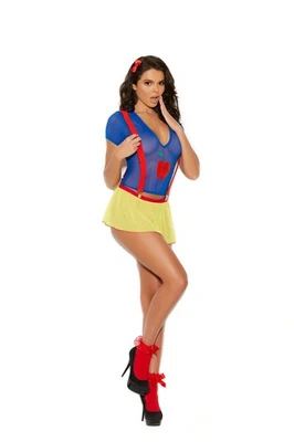 3pc ELEGANT MOMENTS sexy PRINCESS snow WHITE bedroom FUN halloween COSTUME set - Image 1 of 2
